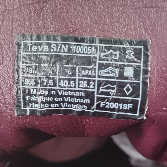 Teva De La Vina Dos Alpine Low Boot Burgundy Waterproof Women US 9.5 - Picture 16 of 16